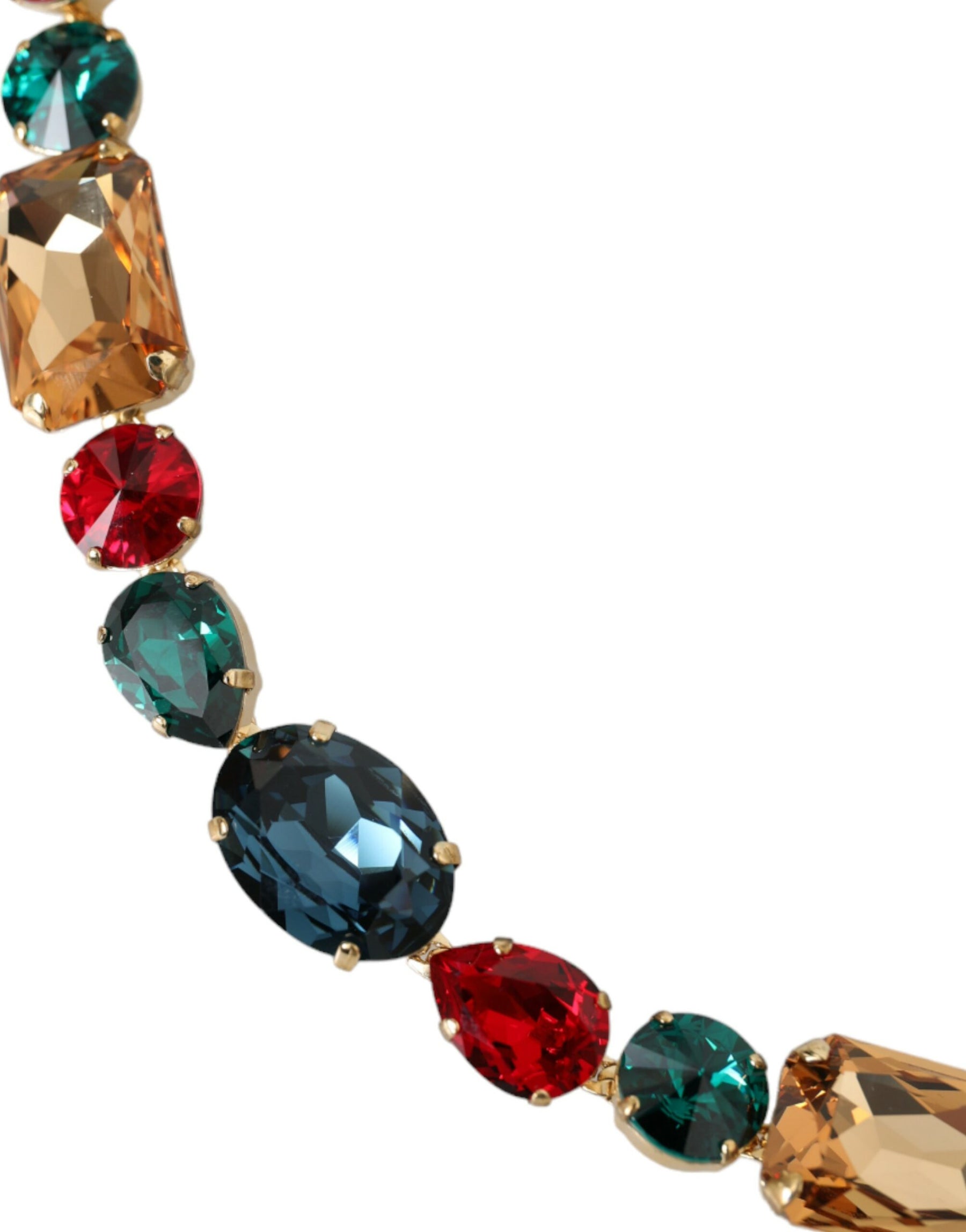 Dolce & Gabbana Light Blue Leather Crystal Chain Waist Belt | Regal Royce