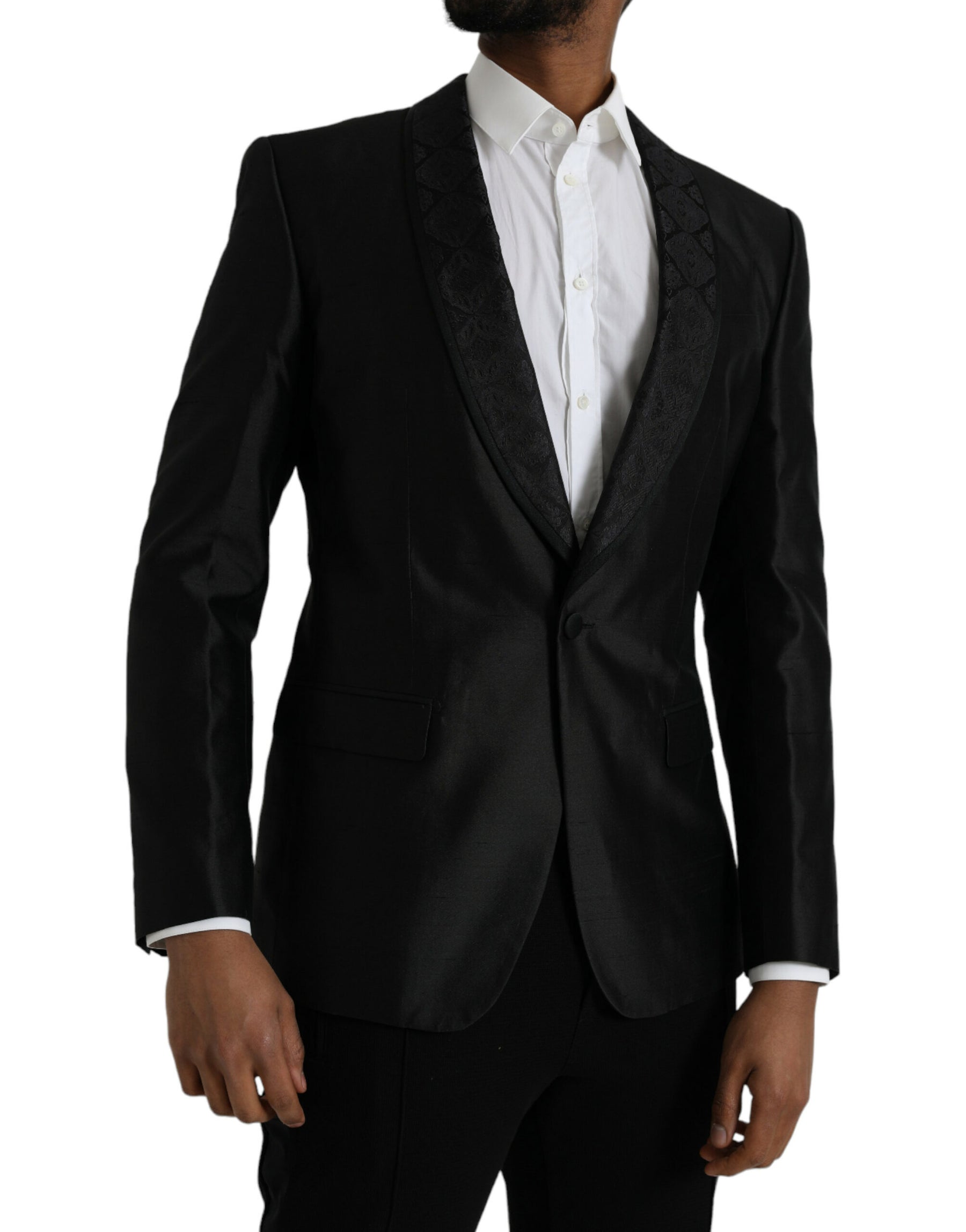 Dolce & Gabbana Black MARTINI Single Breasted Coat Blazer | Regal Royce