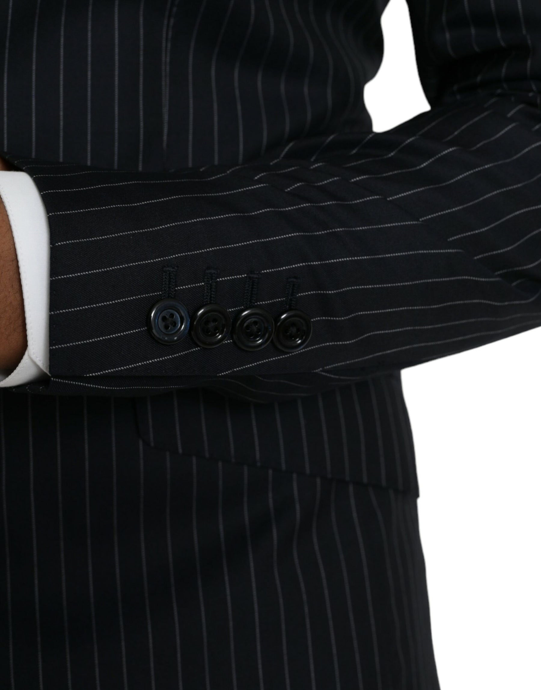 Dolce & Gabbana Black Stripe SICILIA Double Breasted Coat Blazer | Regal Royce