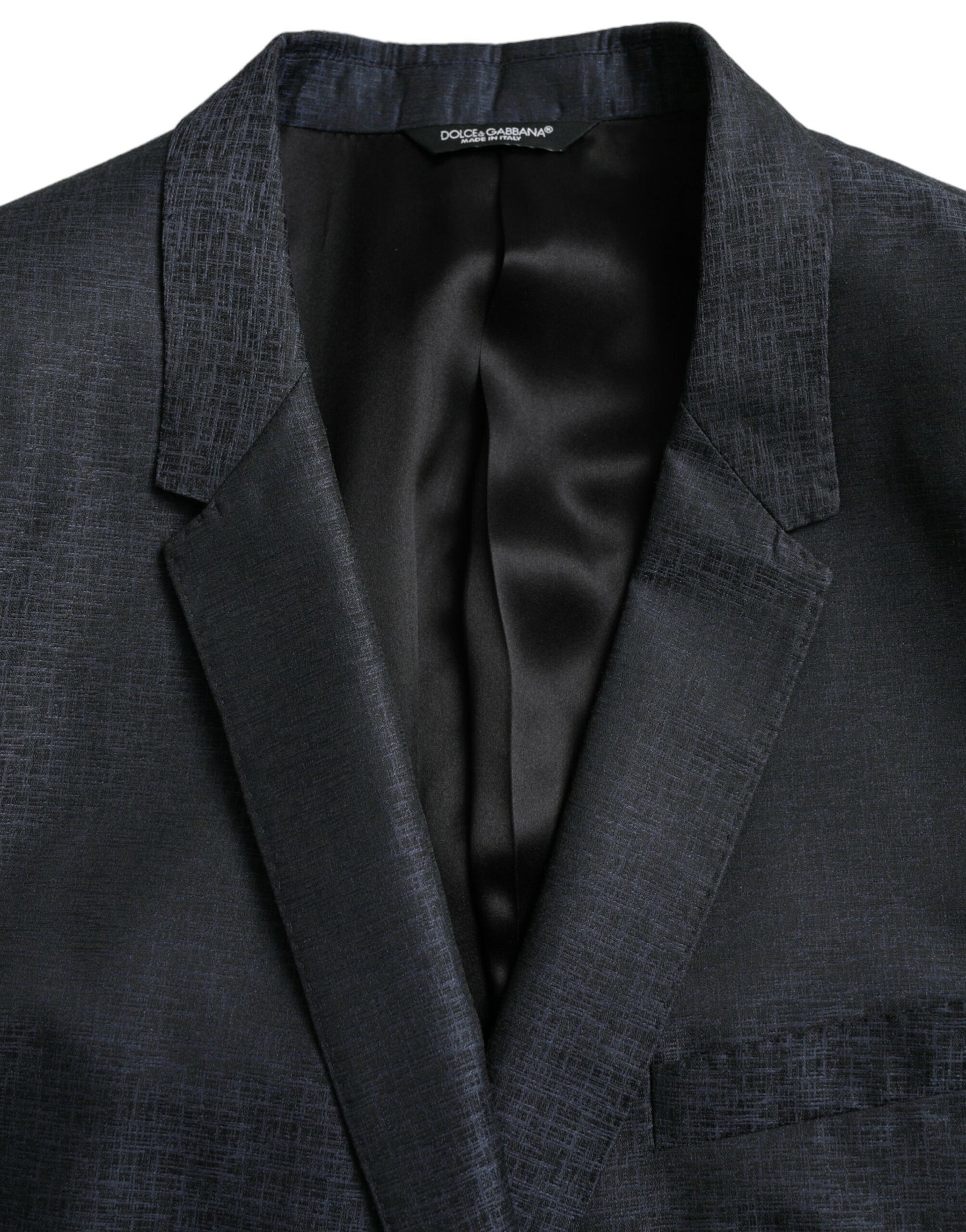 Dolce & Gabbana Blue Wool GOLD Single Breasted Coat Blazer | Regal Royce