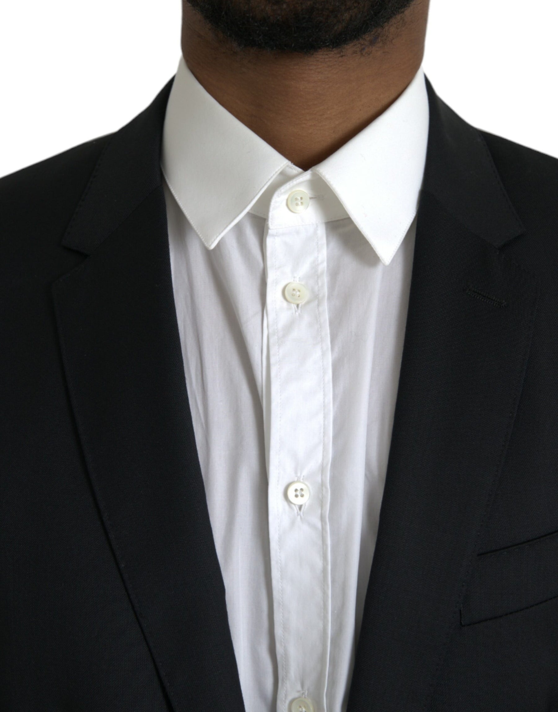 Dolce & Gabbana Black Wool MARTINI Single Breasted Blazer | Regal Royce