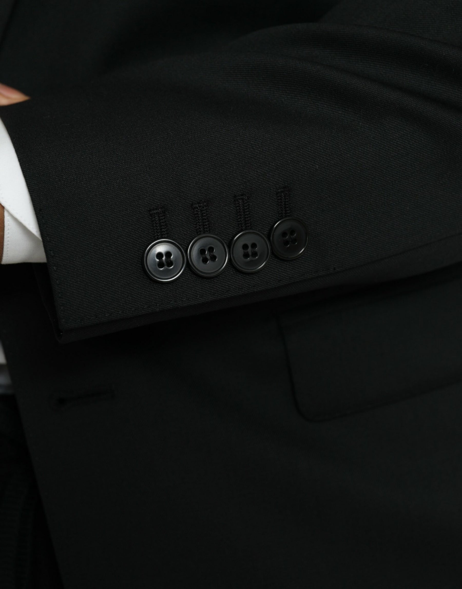 Dolce & Gabbana Black Wool MARTINI Single Breasted Blazer | Regal Royce