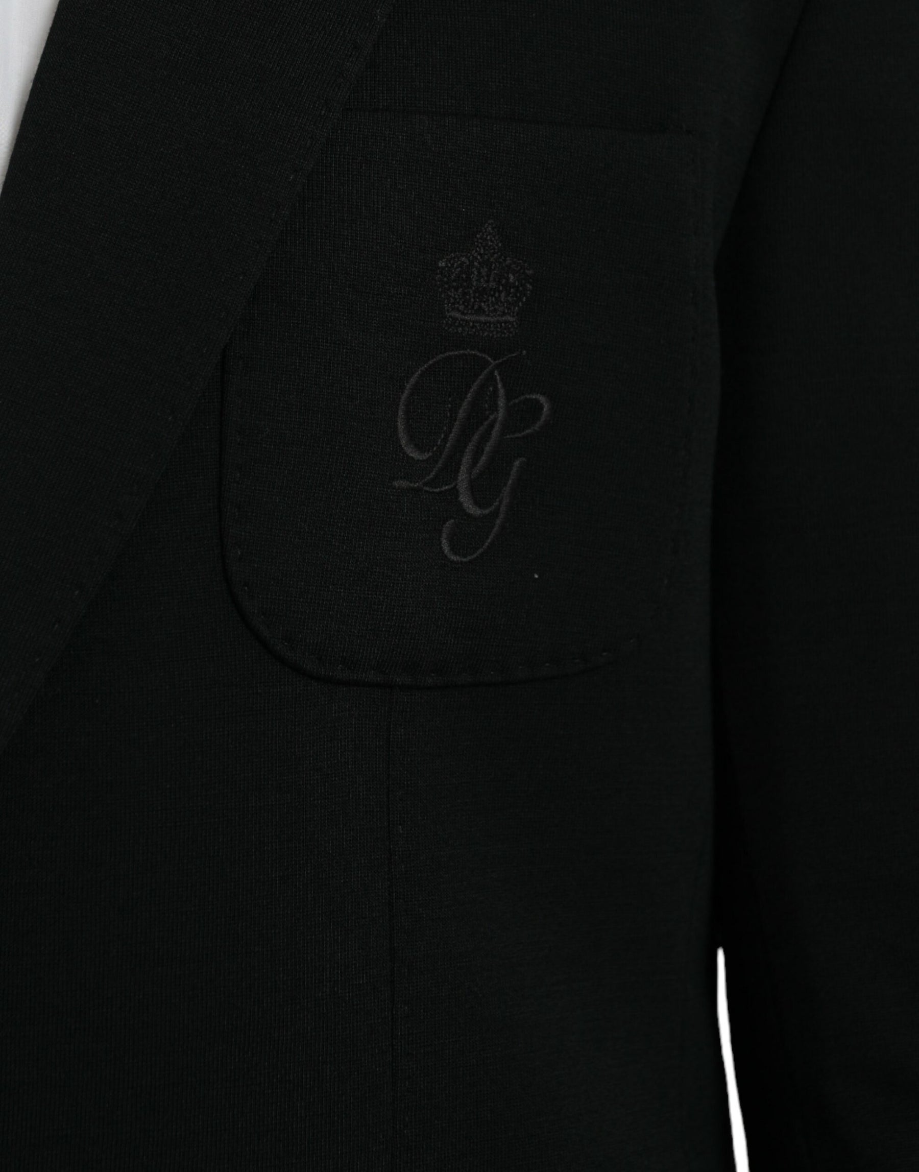 Dolce & Gabbana Black Wool Notch Single Breasted Coat Blazer | Regal Royce