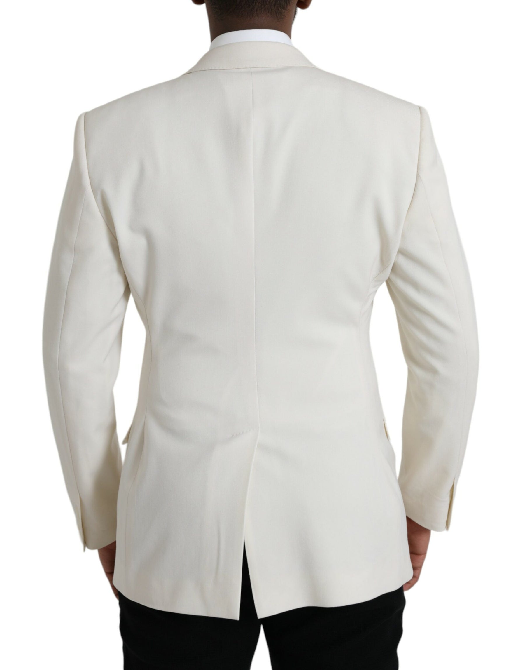 Dolce & Gabbana White Wool MARTINI Double Breasted Blazer | Regal Royce