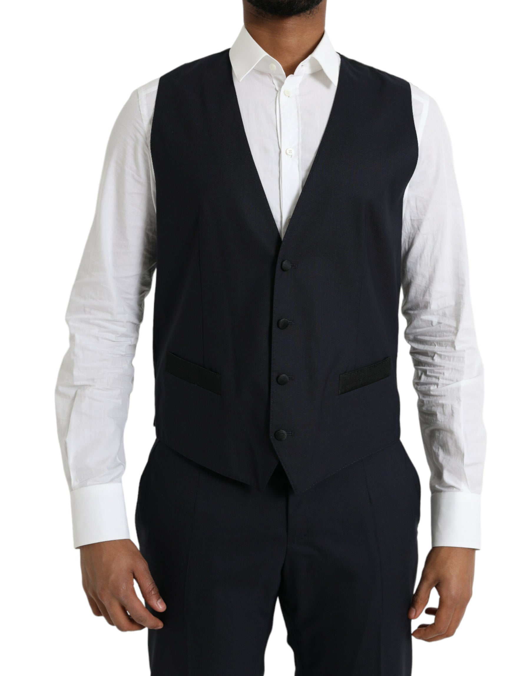 Dolce & Gabbana Dark Blue MARTINI Wool Formal 3 Piece Suit | Regal Royce