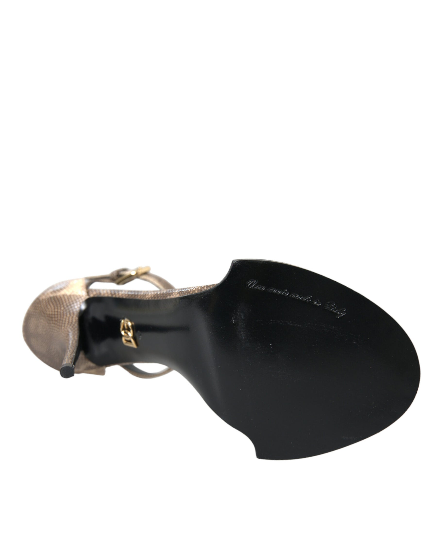 Dolce & Gabbana Brown Exotic Leather Crystal Sandals Shoes | Regal Royce