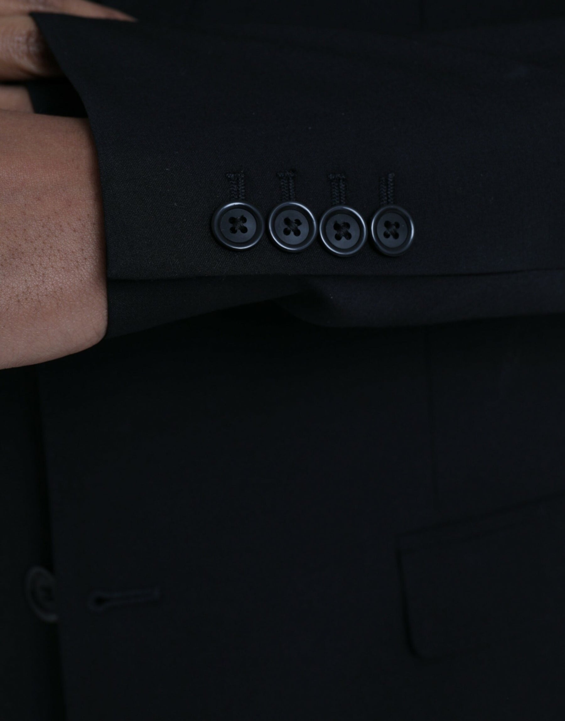 Dolce & Gabbana Black Polyester STAFF Formal 3 Piece Suit | Regal Royce