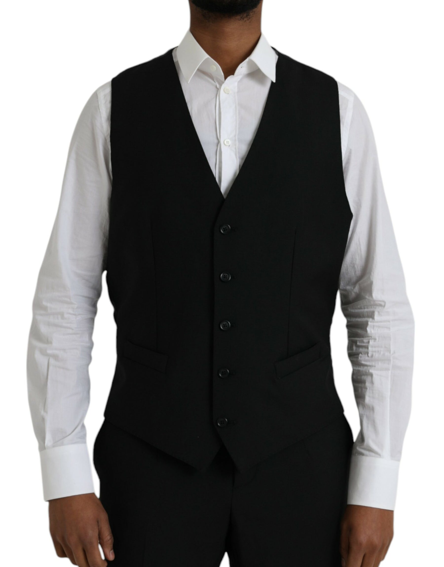 Dolce & Gabbana Black Polyester STAFF Formal 3 Piece Suit | Regal Royce