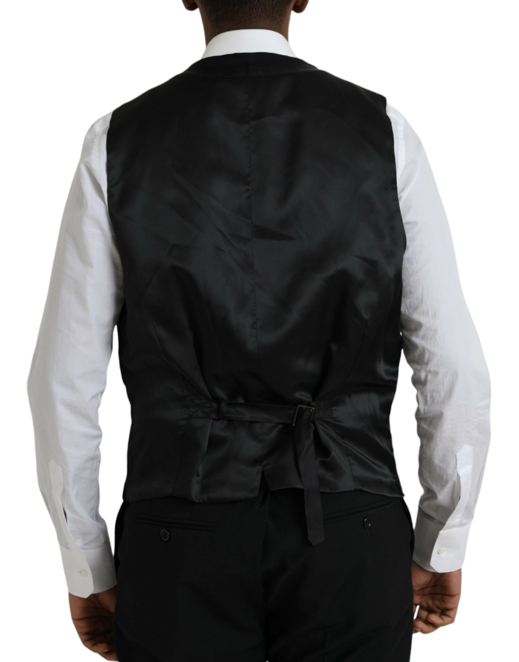 Dolce & Gabbana Black Polyester STAFF Formal 3 Piece Suit | Regal Royce