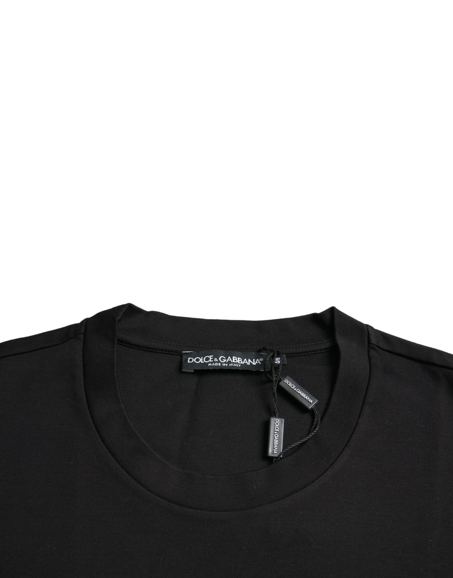 Dolce & Gabbana Black With Love Always Crew Neck Top T-shirt | Regal Royce