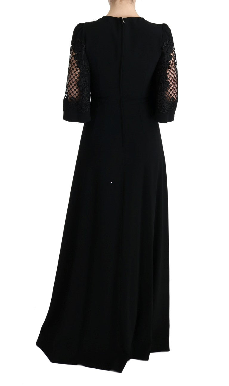 Dolce & Gabbana Black Stretch Shift Long Maxi Dress | Regal Royce