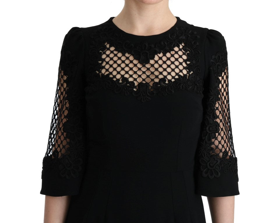 Dolce & Gabbana Black Stretch Shift Long Maxi Dress | Regal Royce