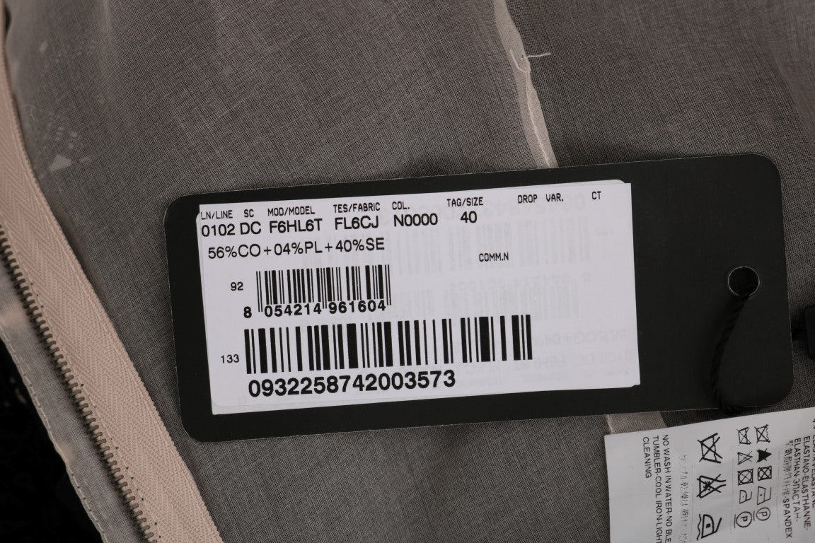 Dolce & Gabbana Black Cotton Silk Floral Long Dress | Regal Royce