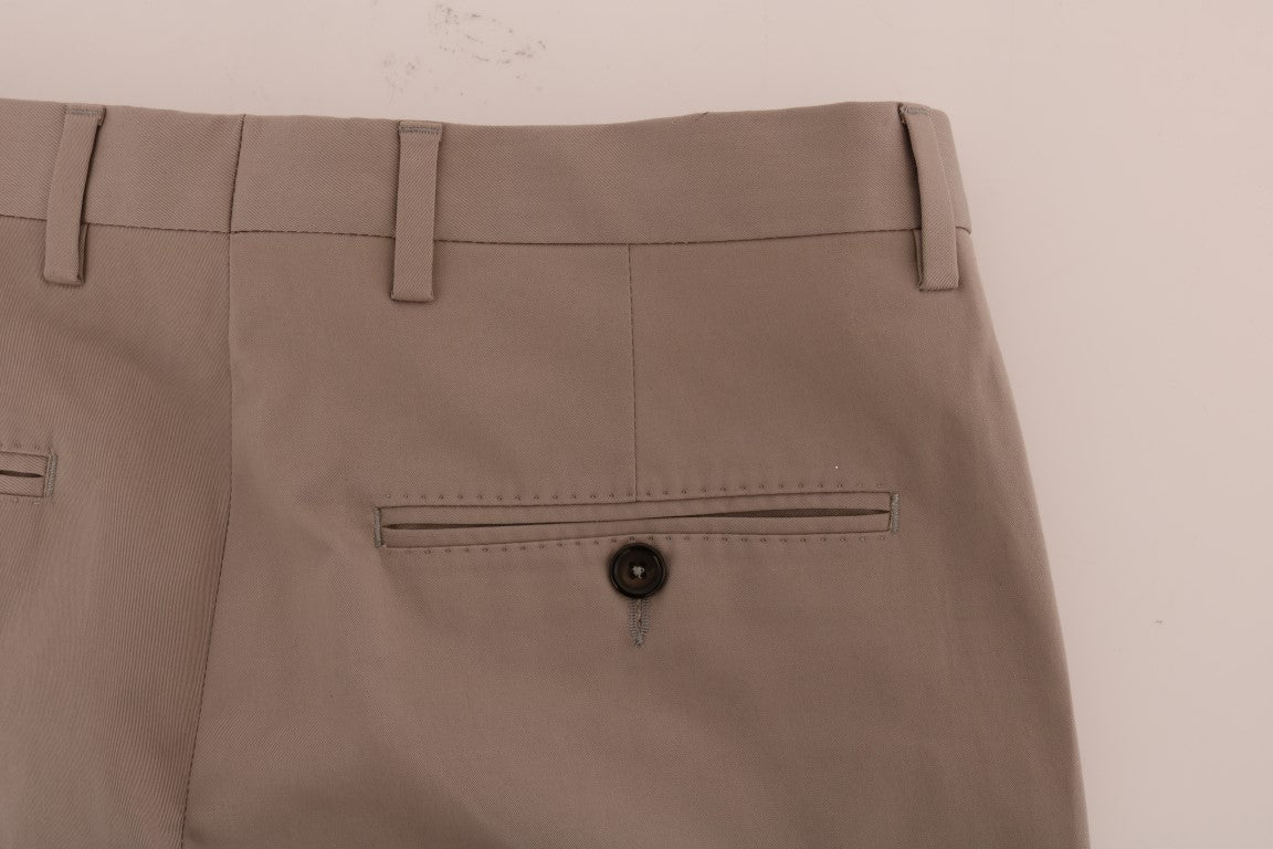 Dolce & Gabbana Beige Cotton Stretch Chinos Pants | Regal Royce