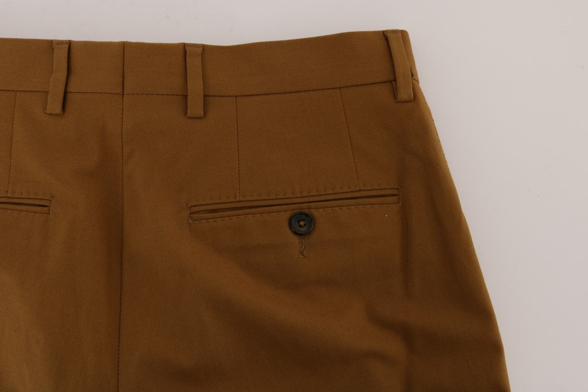 Dolce & Gabbana Brown Stretch Cotton Pants | Regal Royce