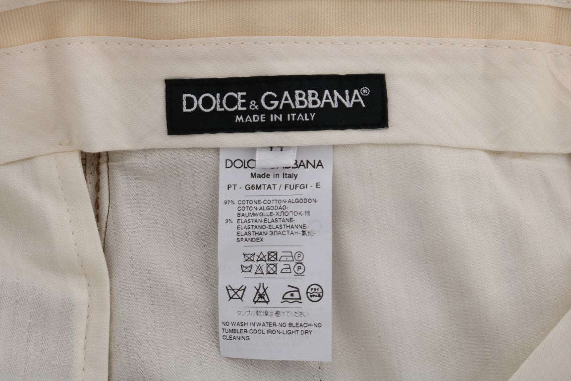 Dolce & Gabbana Brown Stretch Cotton Pants | Regal Royce