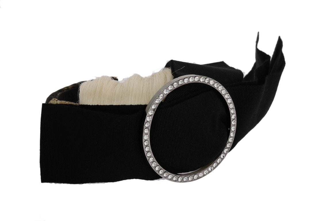Dolce & Gabbana Black Crystal White Diadem Headband | Regal Royce