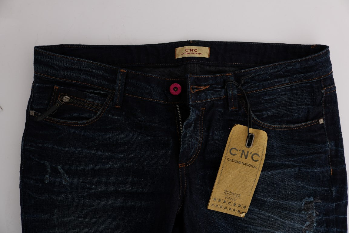 Costume National Blue Cotton Regular Fit Denim Jeans | Regal Royce
