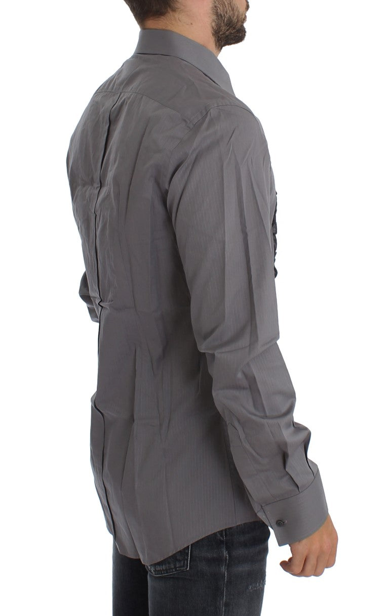 Dolce & Gabbana Purple Torero GOLD Slim Fit Dress Shirt | Regal Royce