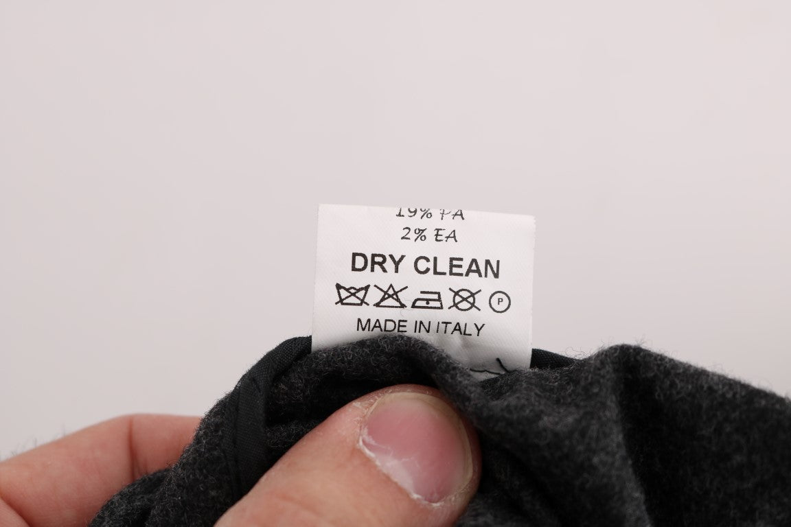 Ermanno Scervino Gray Virgin Wool Skinny Casual Pants | Regal Royce