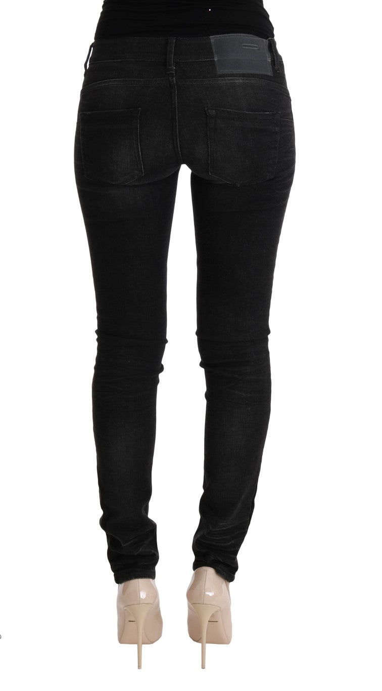 Acht Black Denim Cotton Bottoms Slim Fit Jeans | Regal Royce