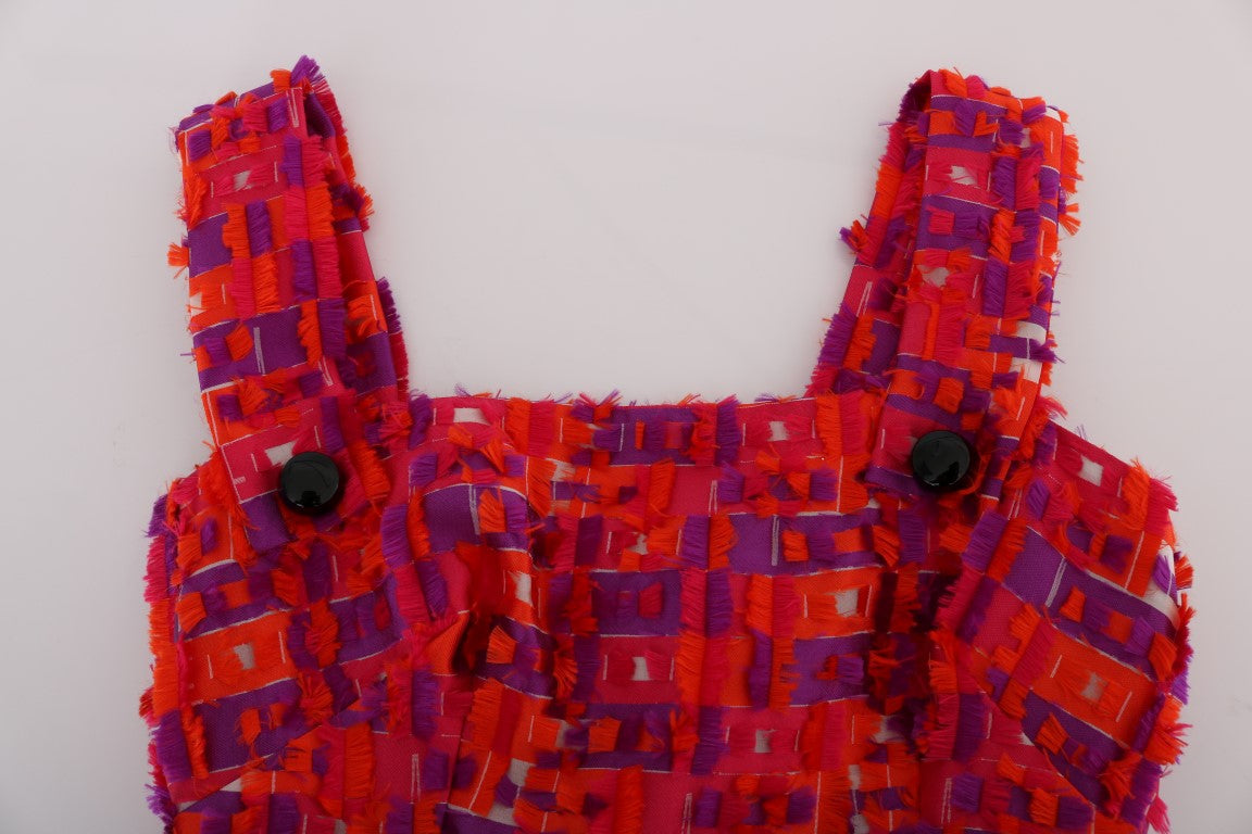 Dolce & Gabbana Pink Patterned A-line Above Knees Dress | Regal Royce