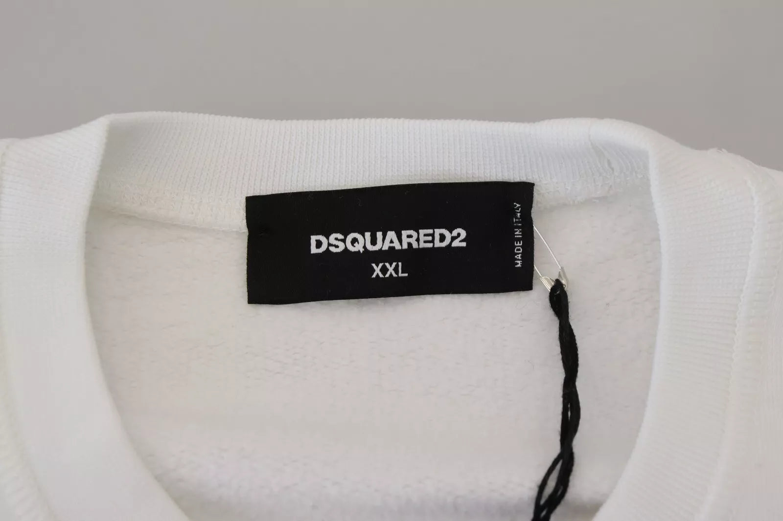 Dsquared² White Embroidered Crewneck Sweatshirt Sweater | Regal Royce