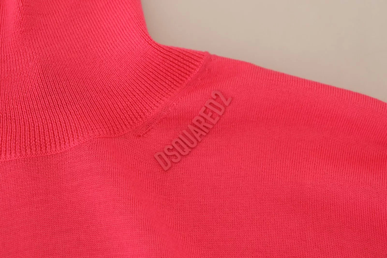 Dsquared² Pink Solid Long Sleeve Turtle Neck Casual Sweater | Regal Royce