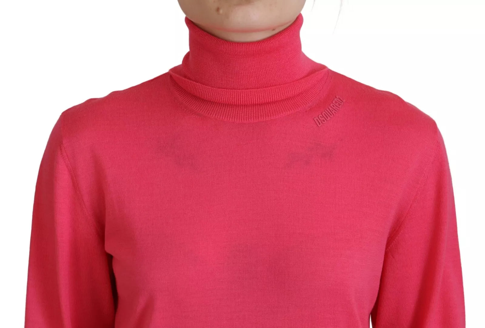Dsquared² Pink Solid Long Sleeve Turtle Neck Casual Sweater | Regal Royce