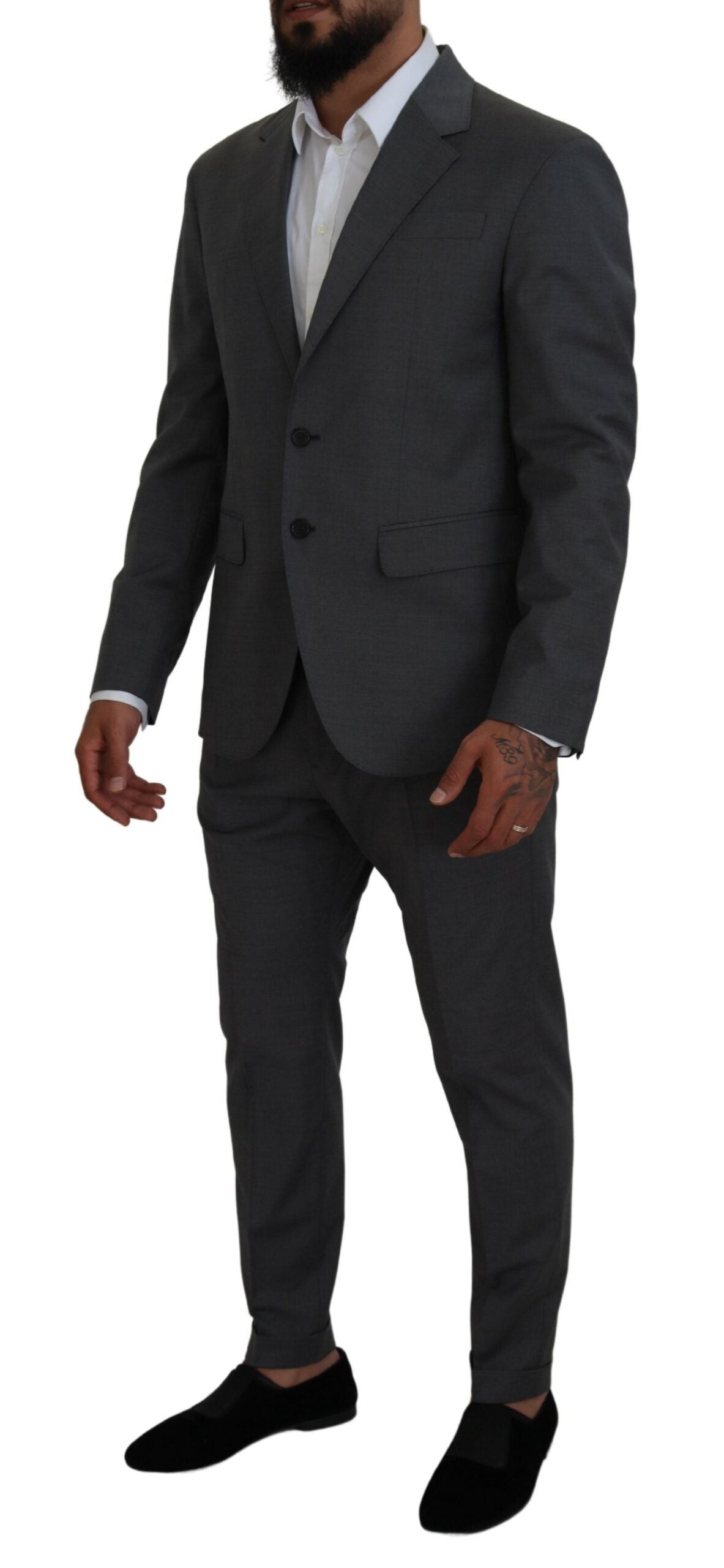 Dsquared² Gray Wool Single Breasted 2 Piece CIPRO Suit | Regal Royce