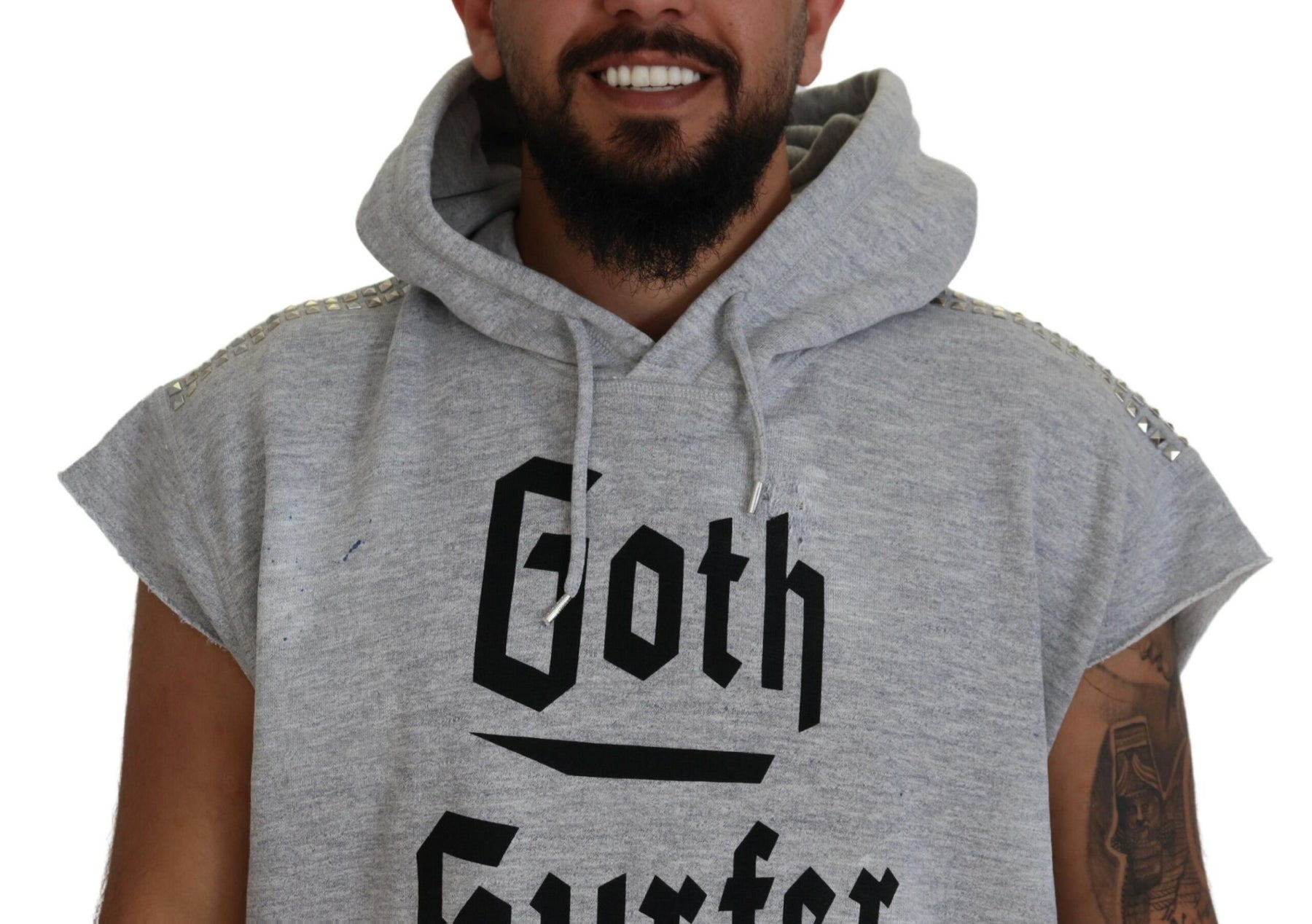 Dsquared² Light Gray Cotton Short Sleeves Hooded T-shirt | Regal Royce