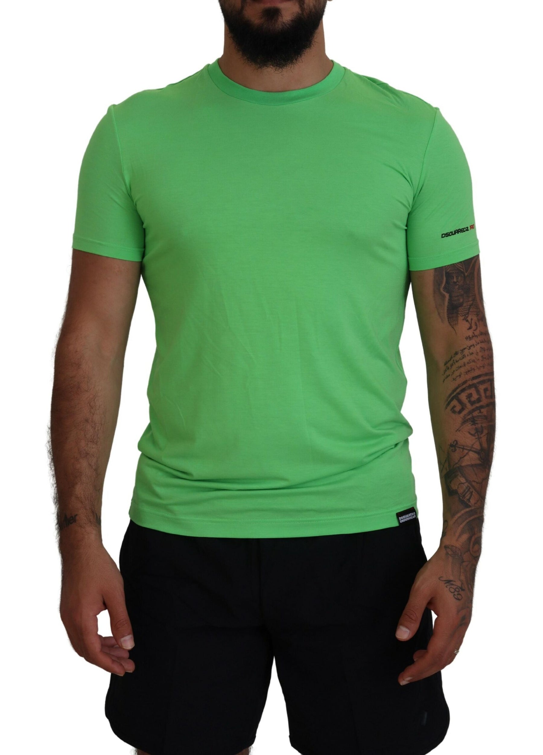 Dsquared² Green Modal Short Sleeves Crewneck T-shirt | Regal Royce
