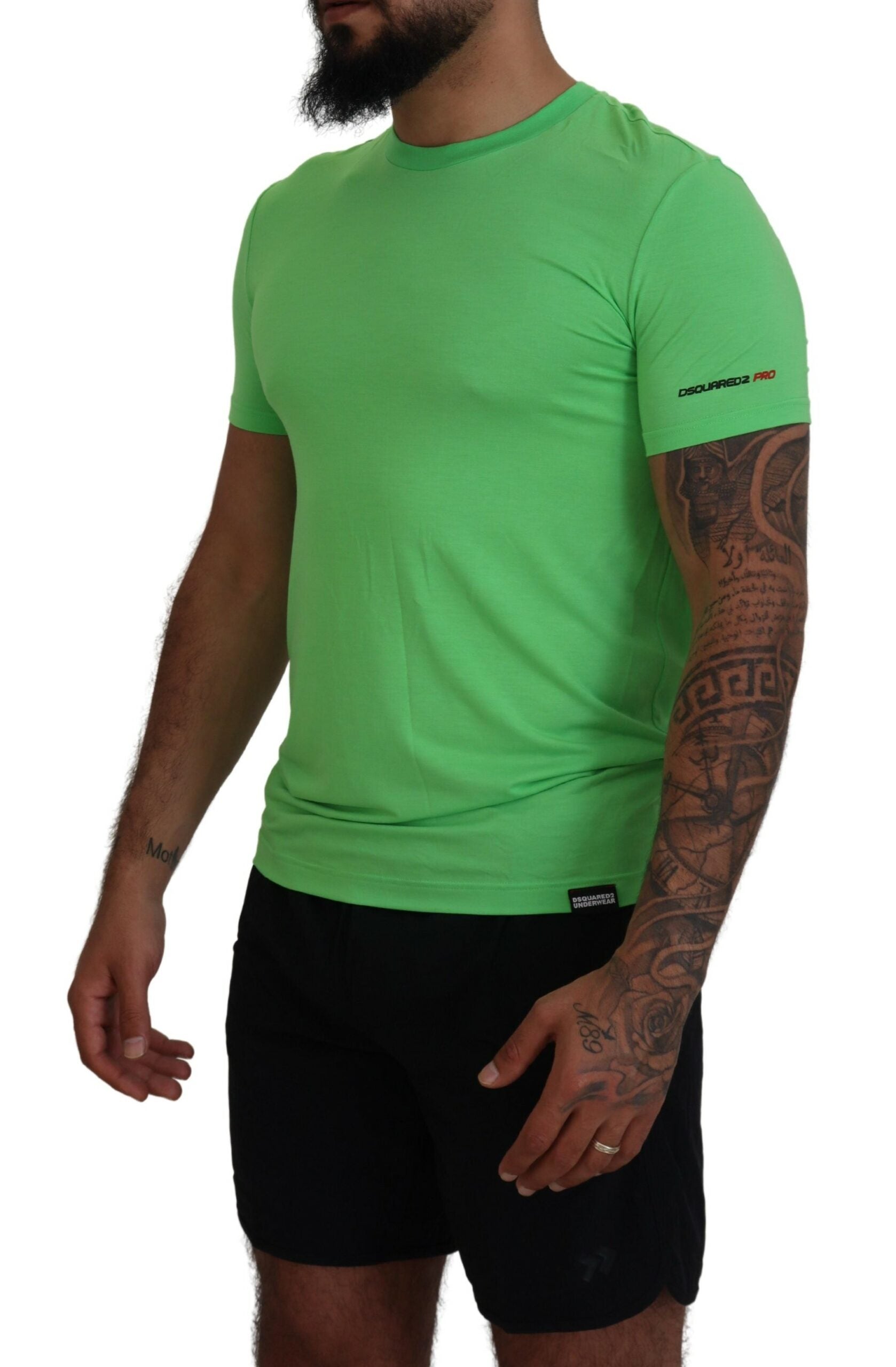 Dsquared² Green Modal Short Sleeves Crewneck T-shirt | Regal Royce