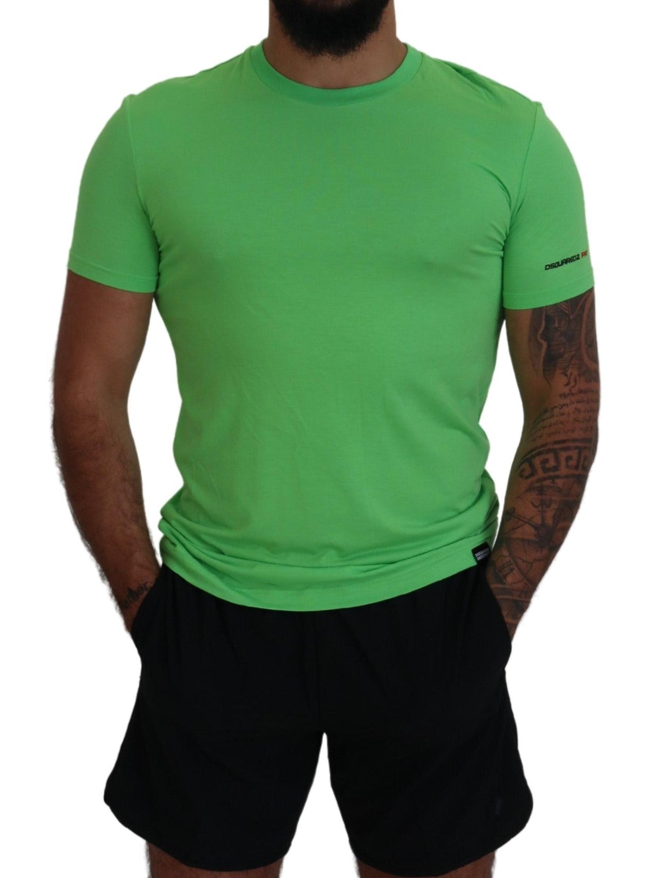 Dsquared² Green Modal Short Sleeves Crewneck T-shirt | Regal Royce