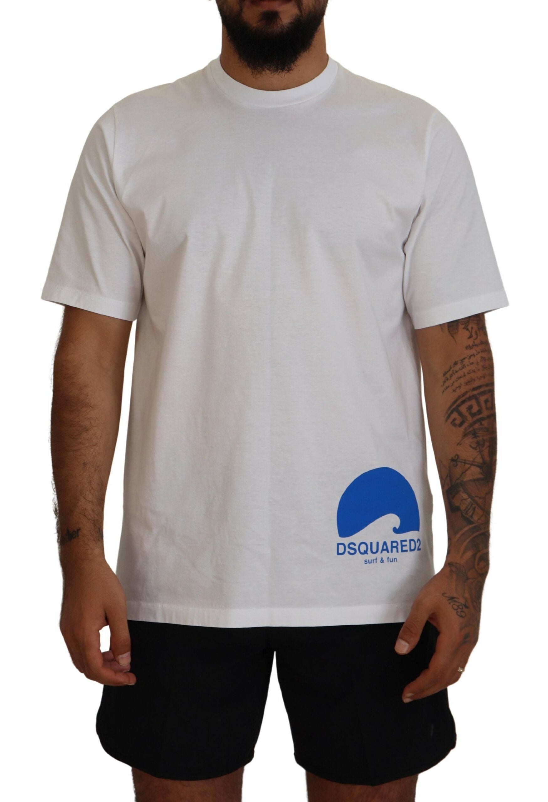 Dsquared² White Cotton Short Sleeves Crewneck T-shirt | Regal Royce