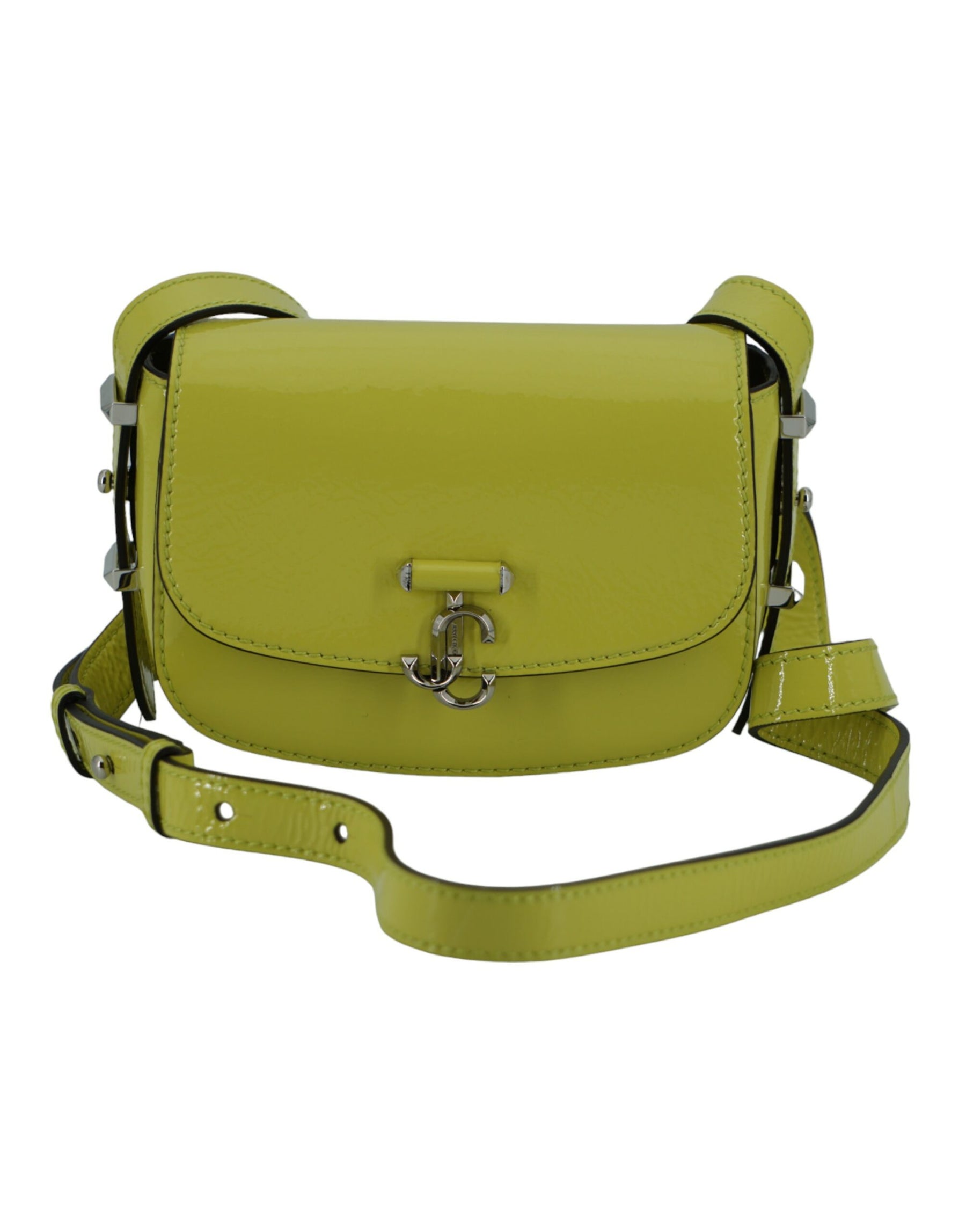 Jimmy Choo Lime Yellow Leather Small Shoulder Bag | Regal Royce