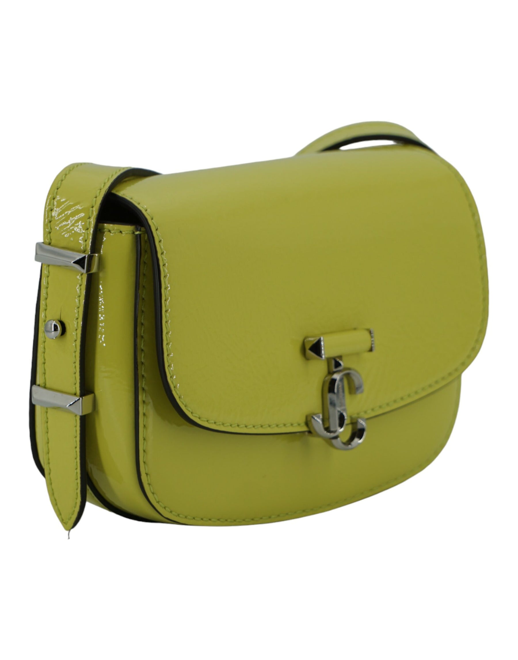 Jimmy Choo Lime Yellow Leather Small Shoulder Bag | Regal Royce
