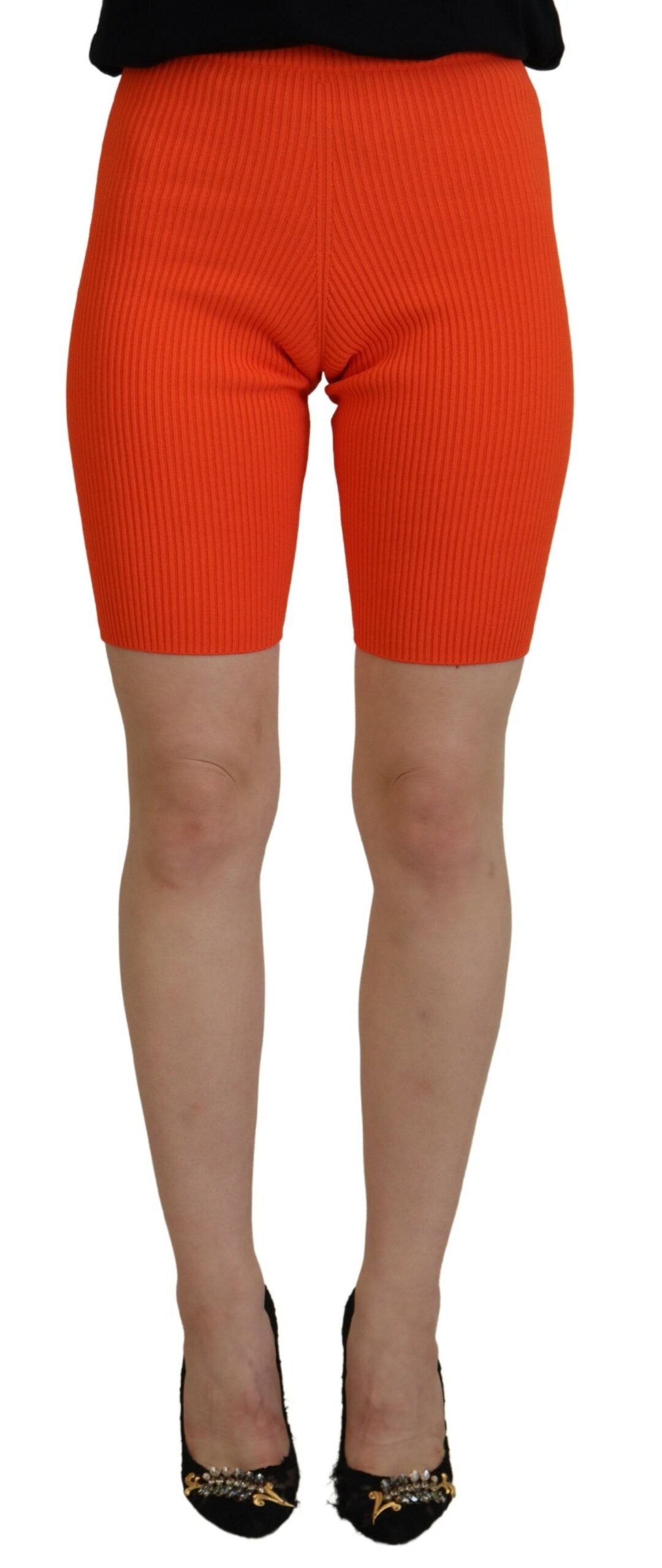 Dsquared² Orange Viscose Mid Waist Slim Fit Bermuda Shorts | Regal Royce