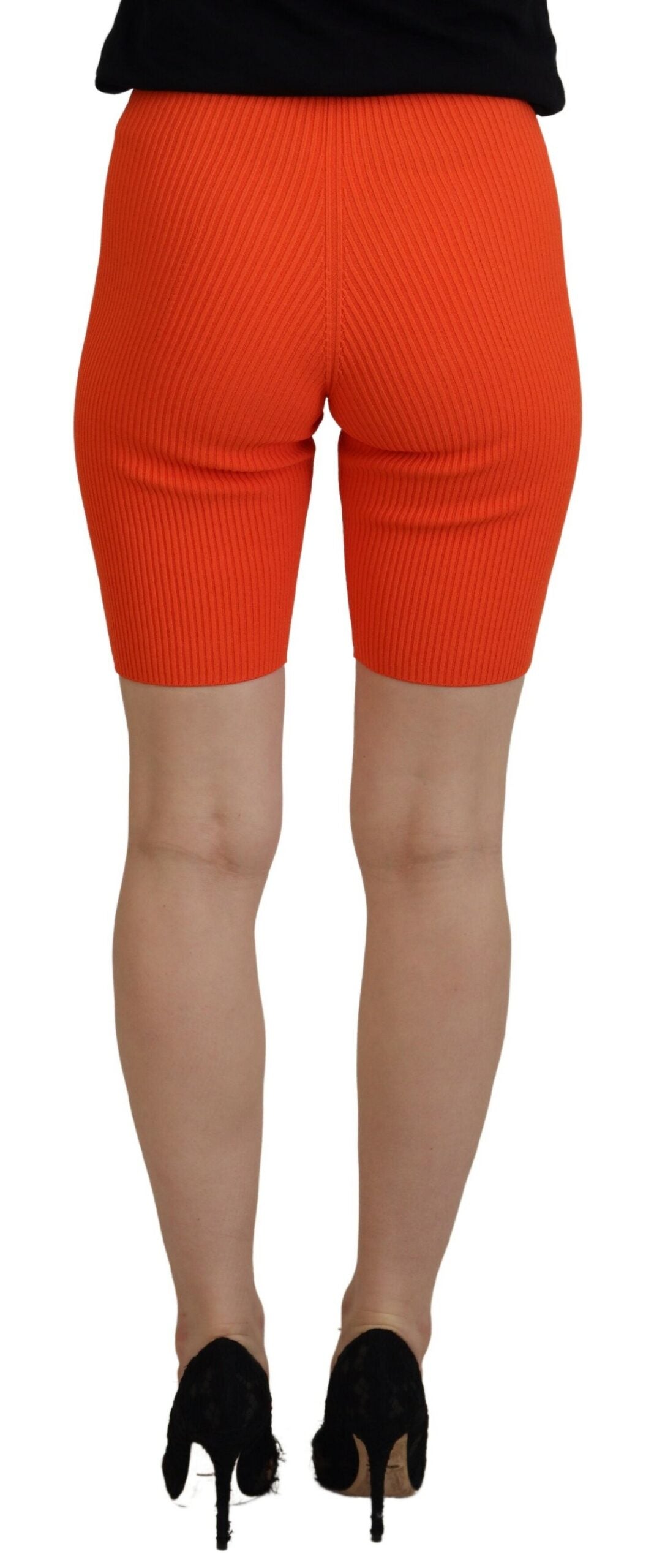 Dsquared² Orange Viscose Mid Waist Slim Fit Bermuda Shorts | Regal Royce