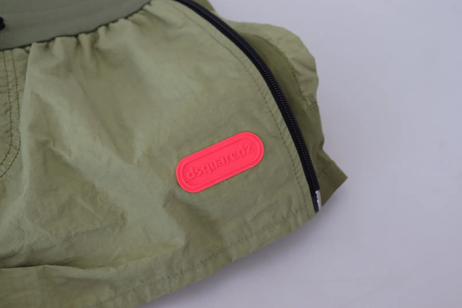 Dsquared² Green Cotton Mid Waist Drawstring Tapered Shorts | Regal Royce