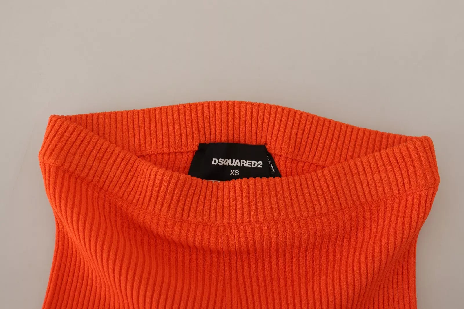 Dsquared² Orange Viscose Mid Waist Slim Fit Bermuda Shorts | Regal Royce