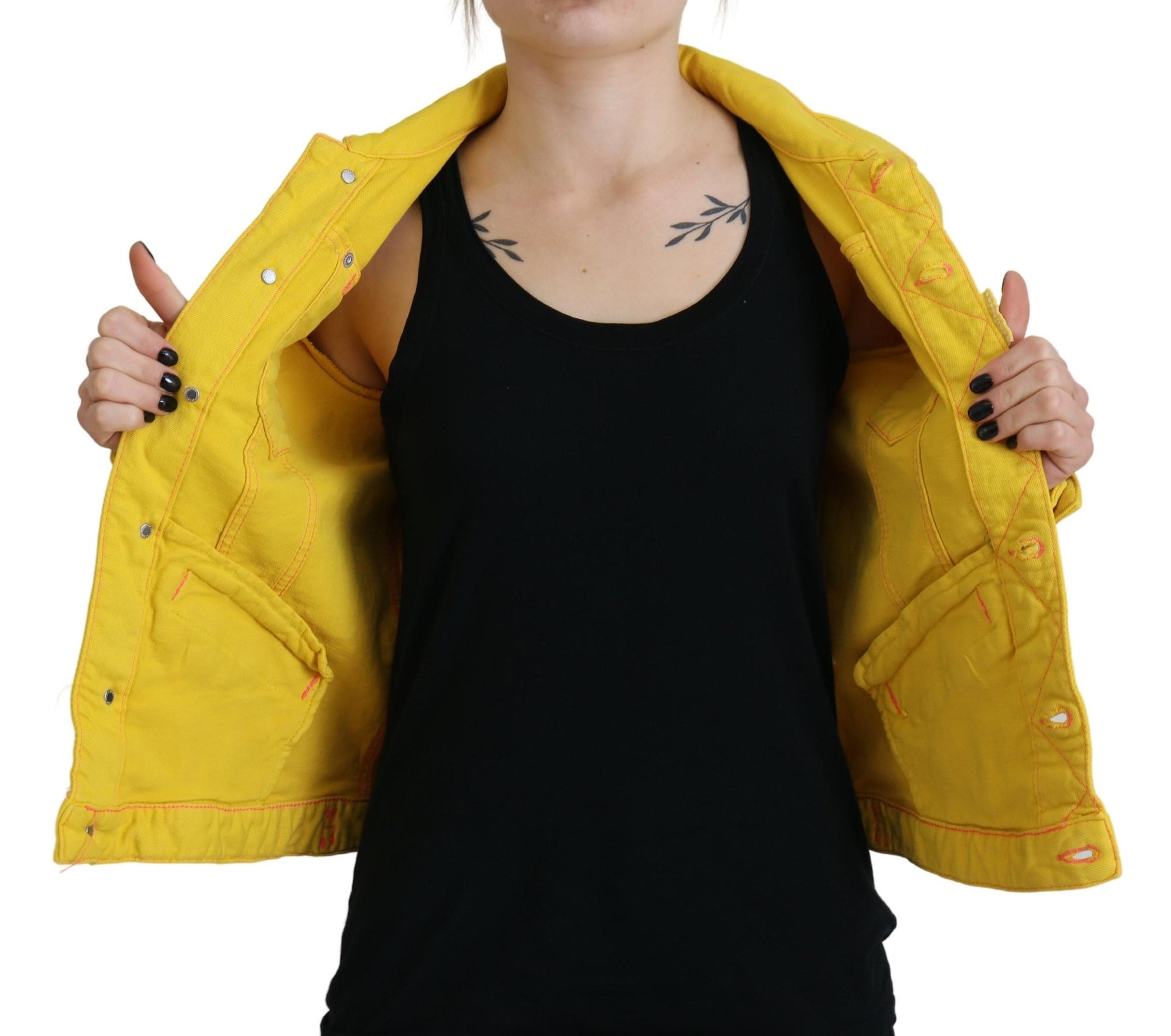 Dsquared² Yellow Collared Long Sleeves Denim Jacket | Regal Royce