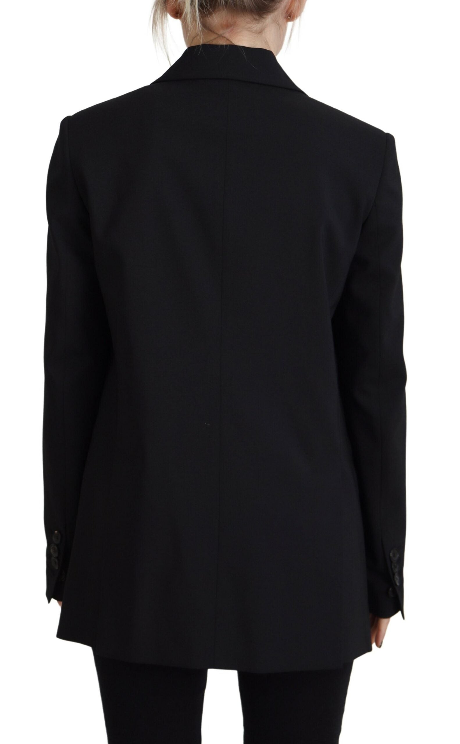 Dsquared² Black Flower Single Breasted Coat Blazer | Regal Royce