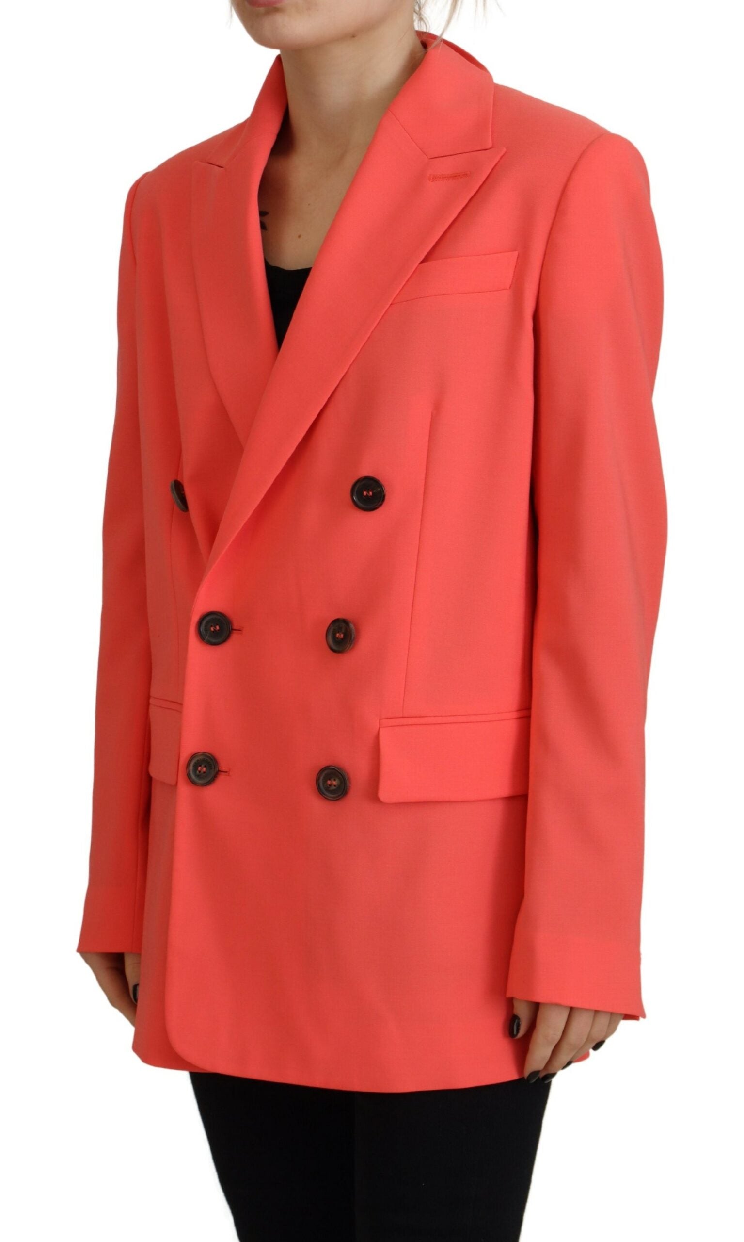 Dsquared² Pink Double Breasted Coat Blazer Jacket | Regal Royce