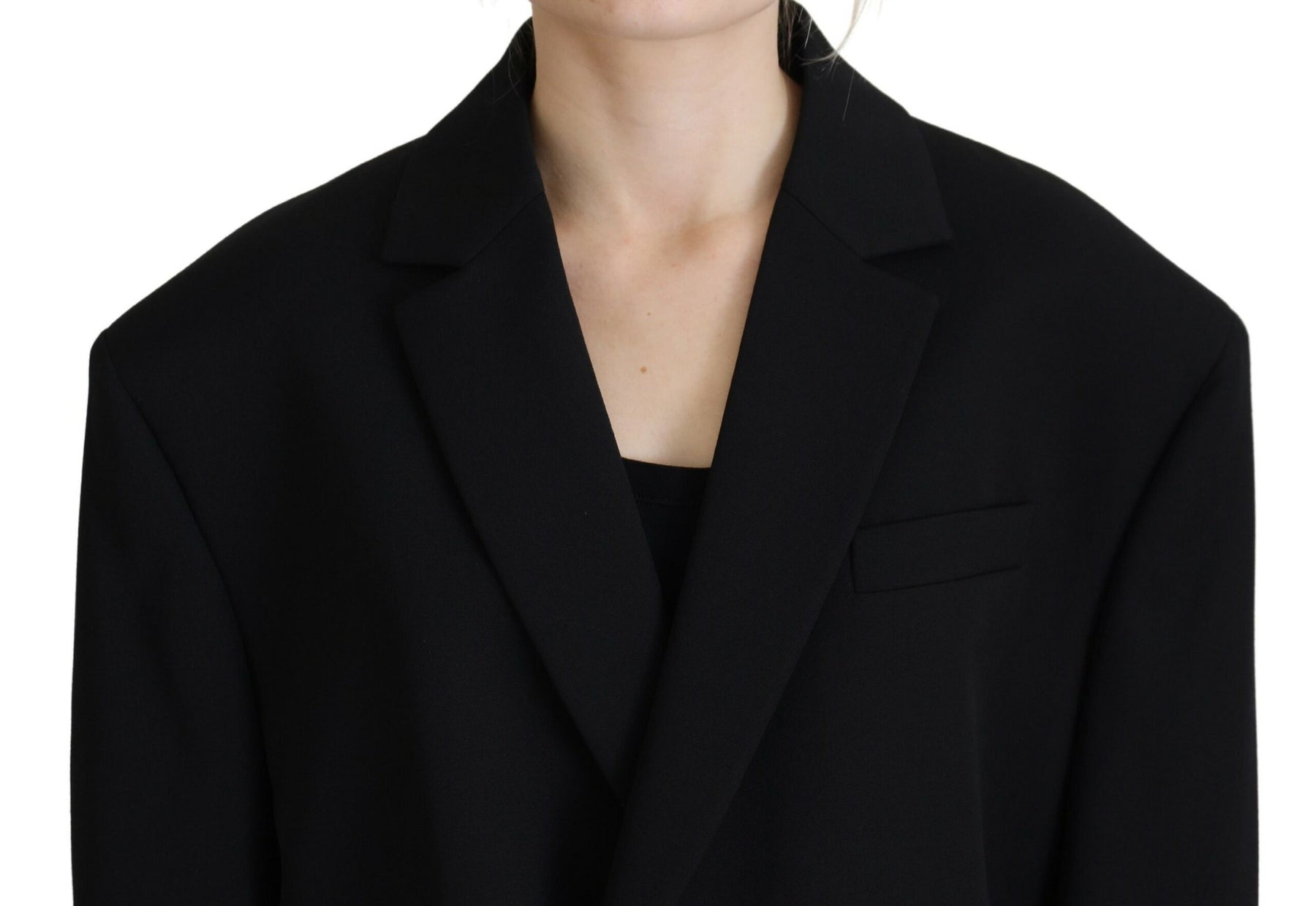 Dsquared² Black Double Breasted Coat Blazer Jacket | Regal Royce