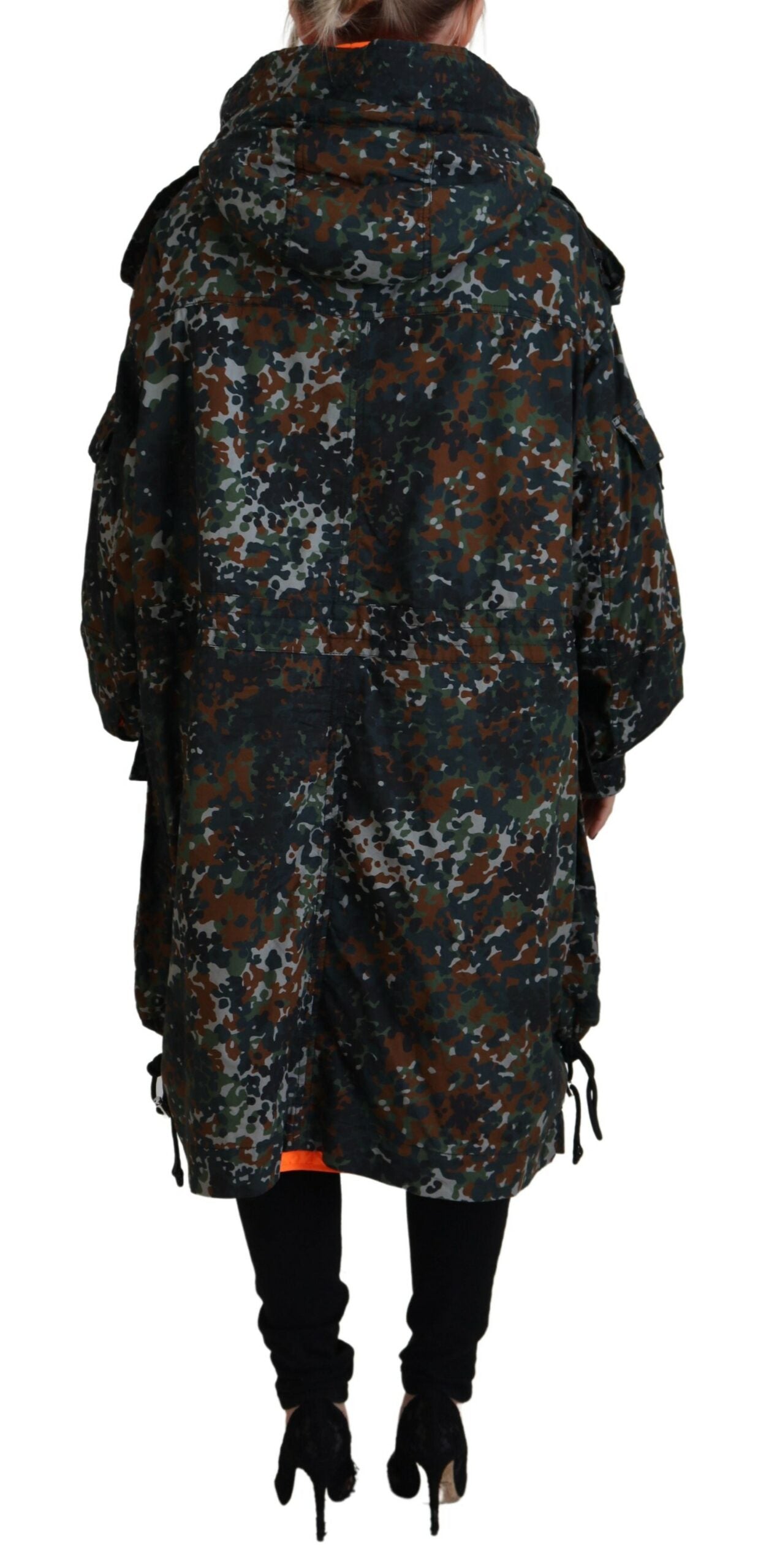 Dsquared² Green Hooded Goth Camouflage Print Parka Coat Jacket | Regal Royce
