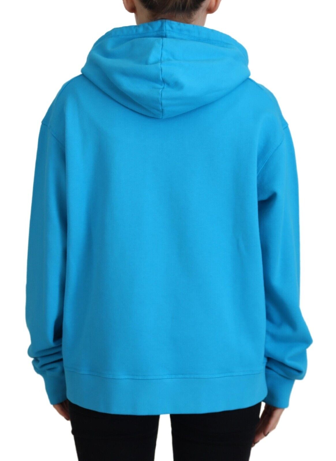 Dsquared² Blue Logo Print Cotton Hoodie Sweatshirt Sweater | Regal Royce