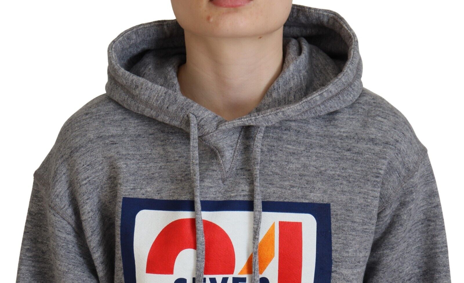 Dsquared² Gray Logo Print Cotton Hoodie Sweatshirt Sweater | Regal Royce