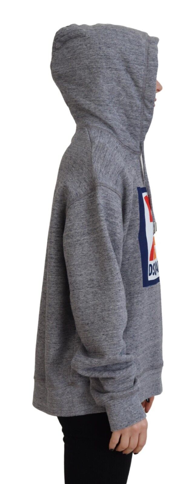 Dsquared² Gray Logo Print Cotton Hoodie Sweatshirt Sweater | Regal Royce