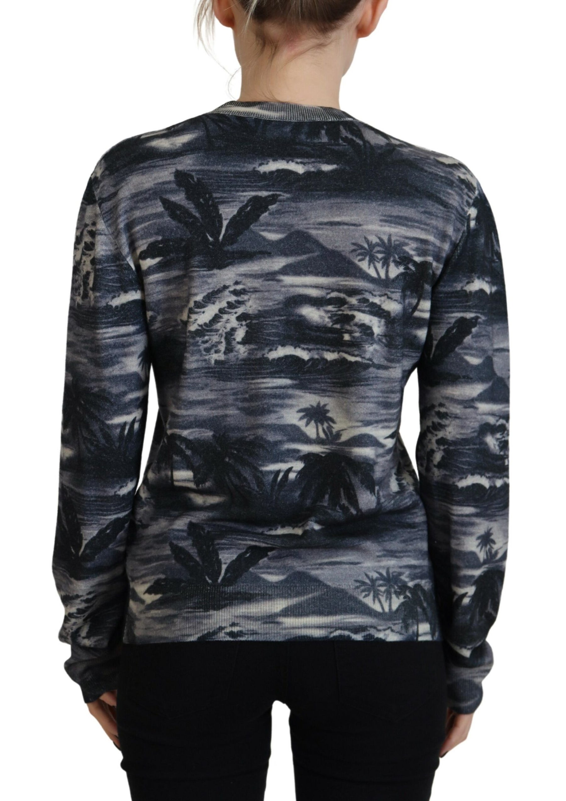 Dsquared² Black Long Sleeve Thunder Sky Print Casual Sweater | Regal Royce